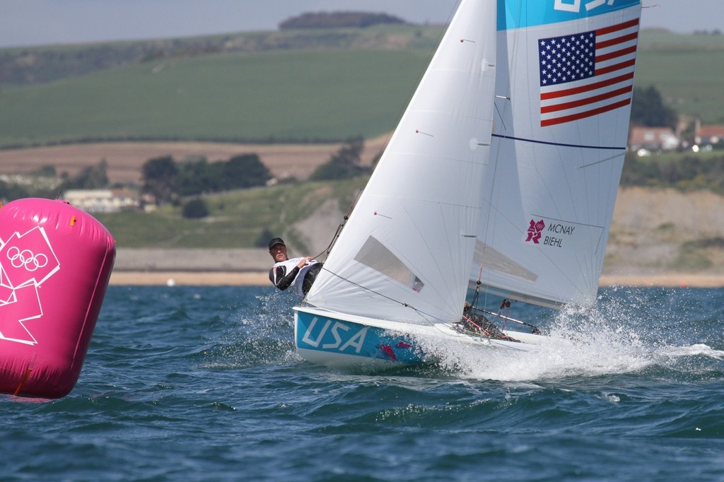 Stuart McNay and Graham Biehl (USA) Day 9 2012 Olympic Regatta, Weymouth © Richard Gladwell www.photosport.co.nz